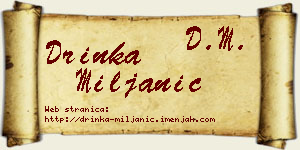 Drinka Miljanić vizit kartica
